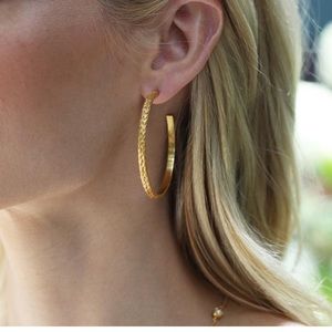 Julie Vos 24k gold hoop earrings